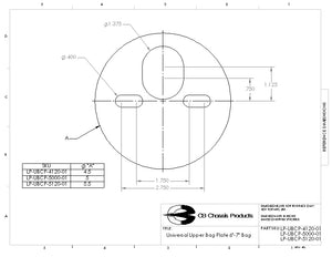 4.5" Upper Air Bag Mounting Plate - 6" & 7" bag